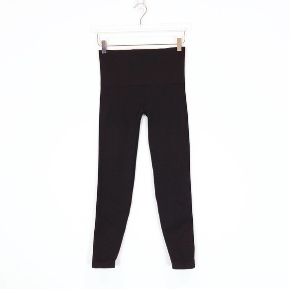 Spanx Look At Me Now Seamless Ankle Crop Leggings In Black Size Large - Picture 3 of 8